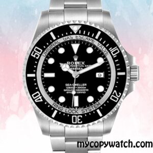 Copy Rolex Sea-Dweller Deepsea Men's m126660-0001 Rolex Calibre 2836/2813 Automatic Silver-tone